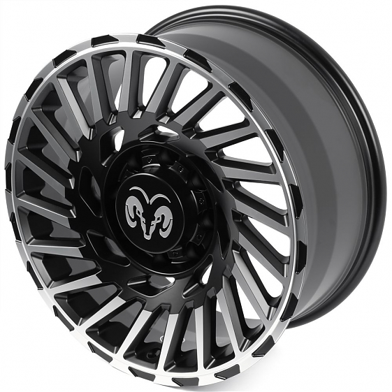 Кованые диски H250919H SKILL SV093-CS412 20 J9 ET29 8x165.1 121.3 чёрный матовый + полированные спиц: Фото 5