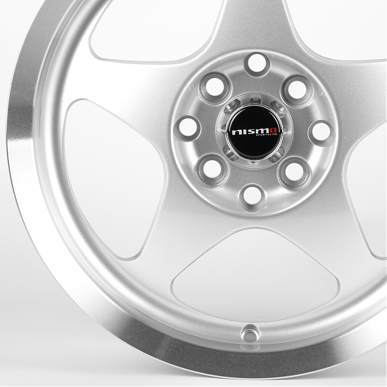 Литые диски 82174 Nismo 5868F-CT456 15 J6.5 ET35 4x100/4x114.3 73.1 серебро + полированный обод: Фото 2