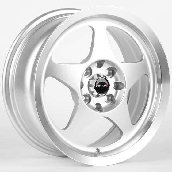Литые диски 82174 Nismo 5868F-CT456 15 J6.5 ET35 4x100/4x114.3 73.1 серебро + полированный обод: Фото 4