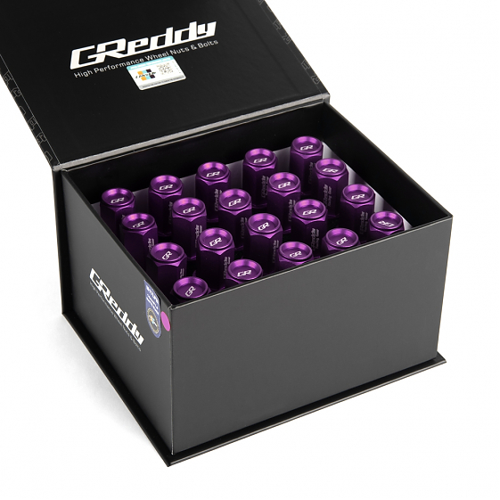 Комплект гаек 20199 Greddy M17L PRO конус 12x1,25 54mm фиолетовый HEX 19: Фото 5