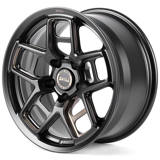 Кованые диски H260602E SKILL SK818-SV421 18 J9 ET25 5x127 71.5 чёрный матовый + полировка + тёмный л: Фото 5