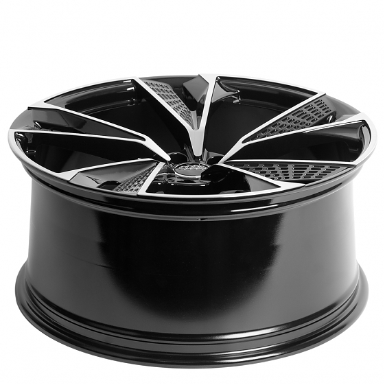 Кованые диски 230220i SKILL SL685-SL088 18 J8 ET45 5x112 57.1 чёрный + полированные спицы: Фото 2