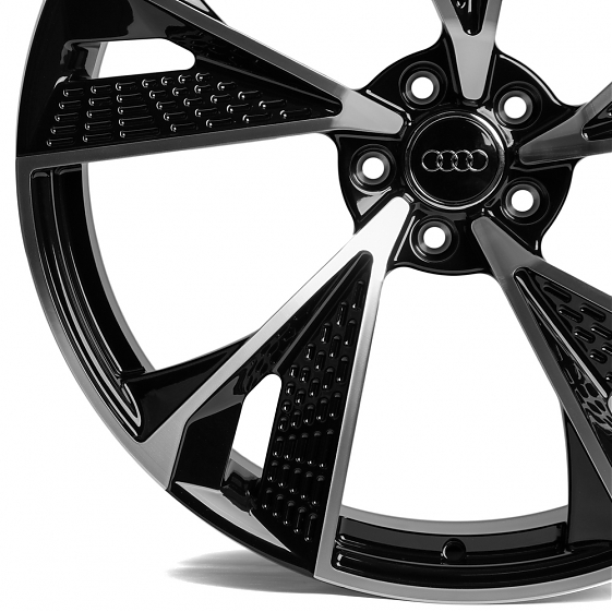 Кованые диски 230220i SKILL SL685-SL088 18 J8 ET45 5x112 57.1 чёрный + полированные спицы: Фото 3