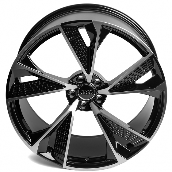 Кованые диски 230220i SKILL SL685-SL088 18 J8 ET45 5x112 57.1 чёрный + полированные спицы: Фото 4