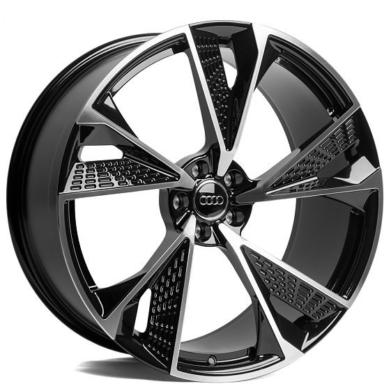 Кованые диски 230220i SKILL SL685-SL088 18 J8 ET45 5x112 57.1 чёрный + полированные спицы: Фото 5