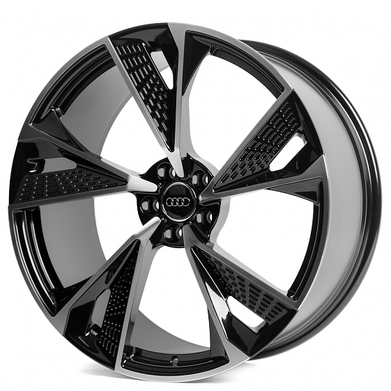 Кованые диски 230220i SKILL SL685-SL088 18 J8 ET45 5x112 57.1 чёрный + полированные спицы: Фото 6