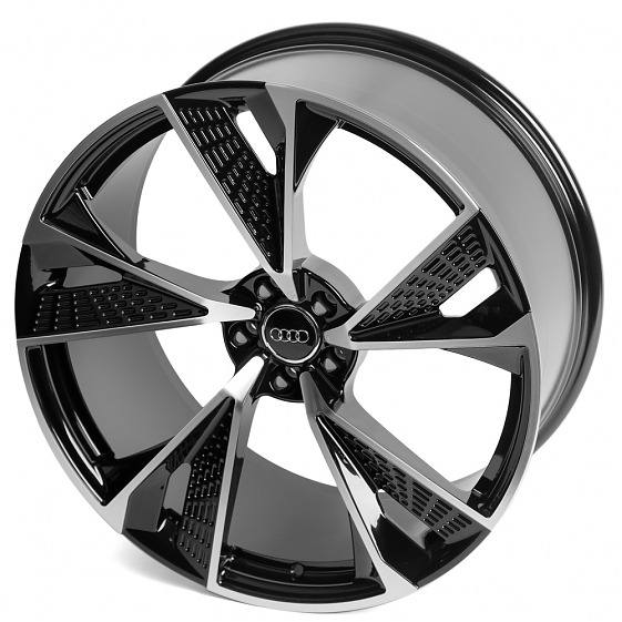 Кованые диски 230220i SKILL SL685-SL088 18 J8 ET45 5x112 57.1 чёрный + полированные спицы: Фото 7