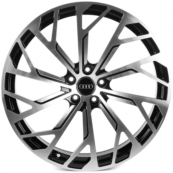 Кованые диски 0923-57 PTRACING FG886X-SK349 21 J9.5 ET30 5x112 66.45 чёрный + полированные спицы: Фото 1