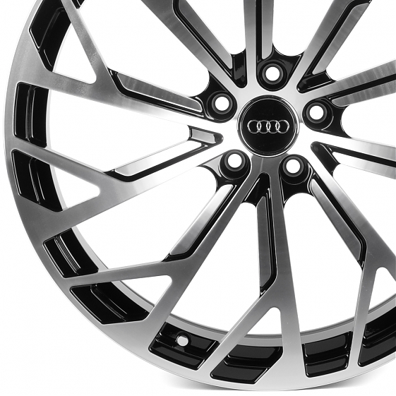 Кованые диски 0923-57 PTRACING FG886X-SK349 21 J9.5 ET30 5x112 66.45 чёрный + полированные спицы: Фото 2