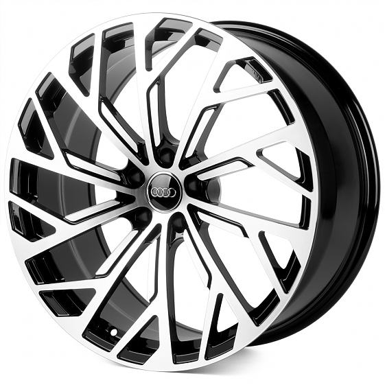 Кованые диски 0923-57 PTRACING FG886X-SK349 21 J9.5 ET30 5x112 66.45 чёрный + полированные спицы: Фото 5
