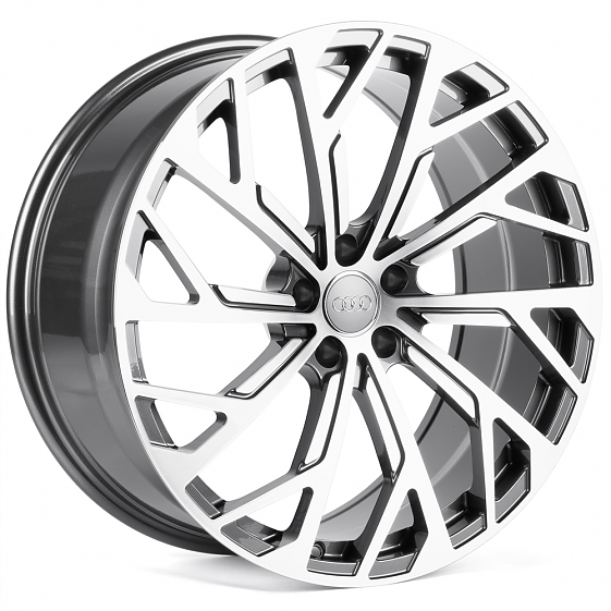 Кованые диски 0923-57G PTRACING FG886X-SK349 21 J9.5 ET30 5x112 66.45 графит + полированные спицы: Фото 4