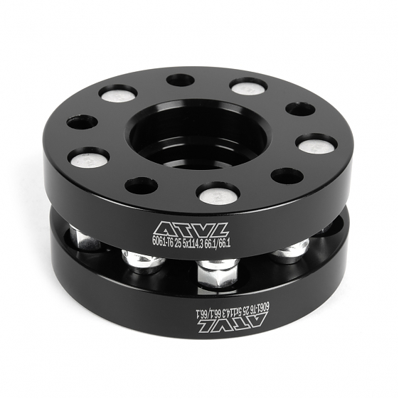 Проставка 41098 ATVL 5x114.3 66,1/66,1 12x1,25 25mm чёрный: Фото 2