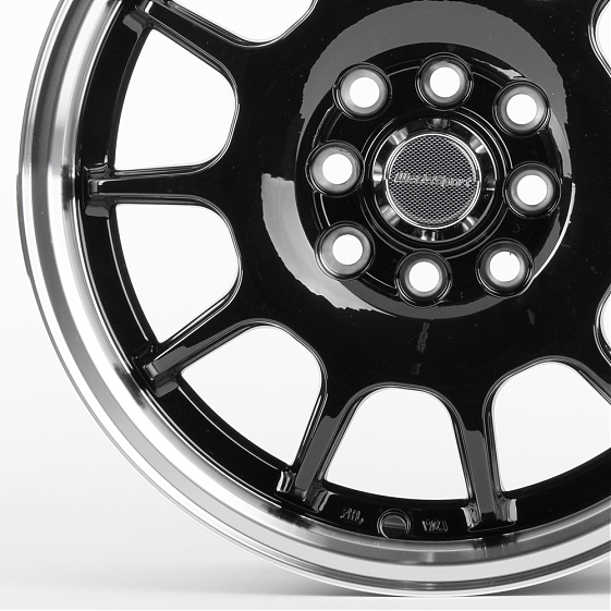 Литые диски 81055 Work DQ010-SV252 15 J6.5 ET35 4x100/4x114.3 73.1 чёрный глянцевый + полированный о: Фото 2