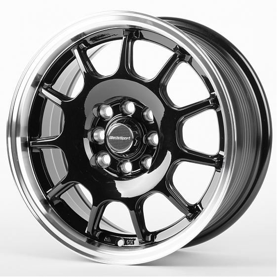 Литые диски 81055 Work DQ010-SV252 15 J6.5 ET35 4x100/4x114.3 73.1 чёрный глянцевый + полированный о: Фото 5