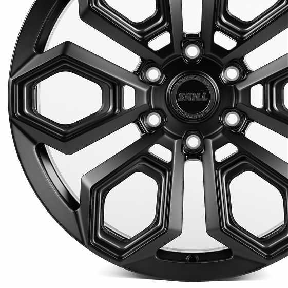 Кованые диски H240604B SKILL SV606-SL221 20 J9 ET19 6x139.7 77.8 чёрный матовый + полировка + тёмный: Фото 2