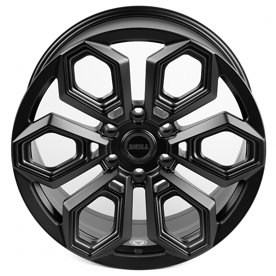 Кованые диски H240604B SKILL SV606-SL221 20 J9 ET19 6x139.7 77.8 чёрный матовый + полировка + тёмный: Фото 3