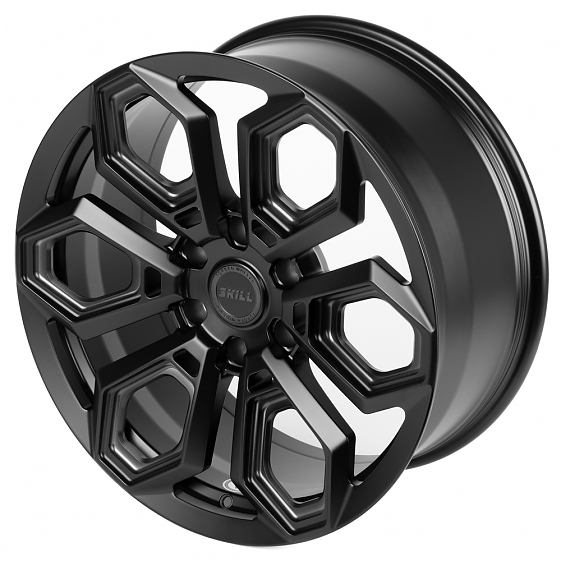 Кованые диски H240604B SKILL SV606-SL221 20 J9 ET19 6x139.7 77.8 чёрный матовый + полировка + тёмный: Фото 6