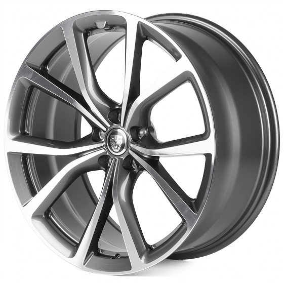 Кованые диски 0923-6 PTRACING FG468X-SL221 20 J9 ET35 5x108 63.4 графит + полированные спицы: Фото 5