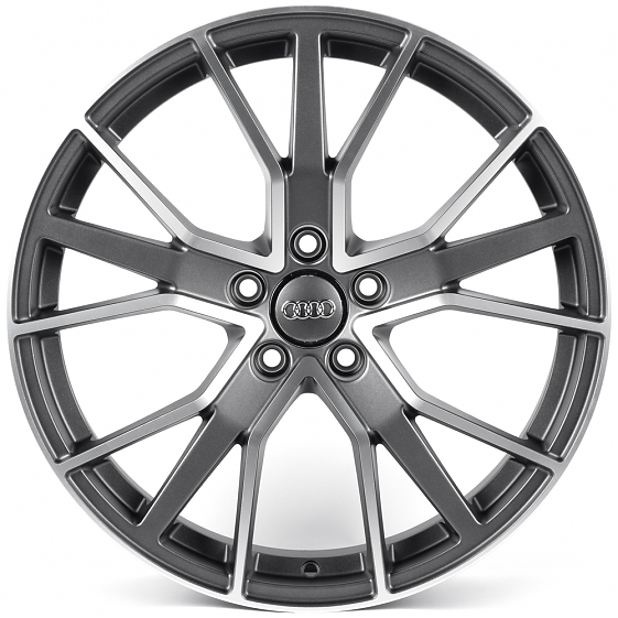 Литые диски 82188 Audi F9762-FG595 19 J8.5 ET40 5x112 66.45 графит матовый + полированные спицы: Фото 1