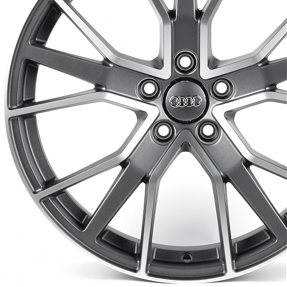 Литые диски 82188 Audi F9762-FG595 19 J8.5 ET40 5x112 66.45 графит матовый + полированные спицы: Фото 2