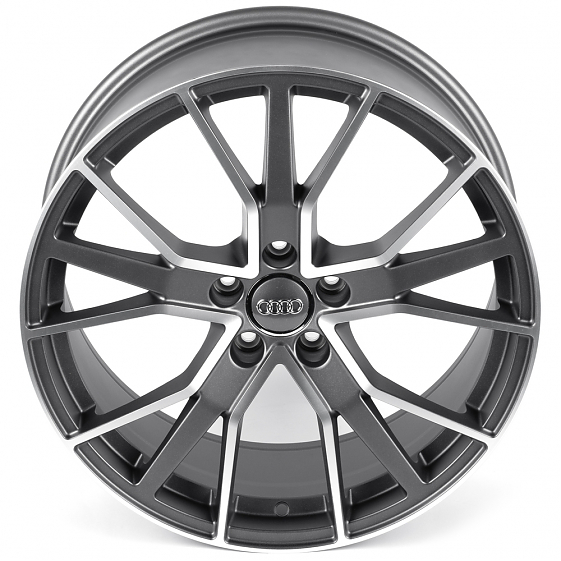 Литые диски 82188 Audi F9762-FG595 19 J8.5 ET40 5x112 66.45 графит матовый + полированные спицы: Фото 3