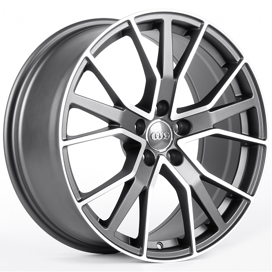Литые диски 82188 Audi F9762-FG595 19 J8.5 ET40 5x112 66.45 графит матовый + полированные спицы: Фото 4