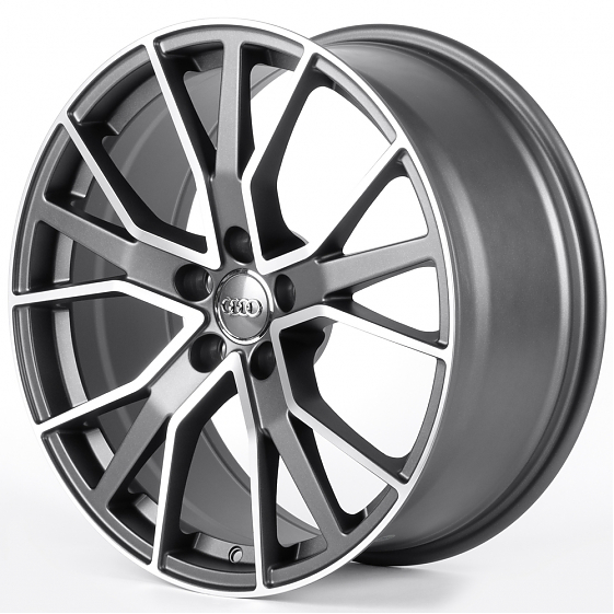 Литые диски 82188 Audi F9762-FG595 19 J8.5 ET40 5x112 66.45 графит матовый + полированные спицы: Фото 5
