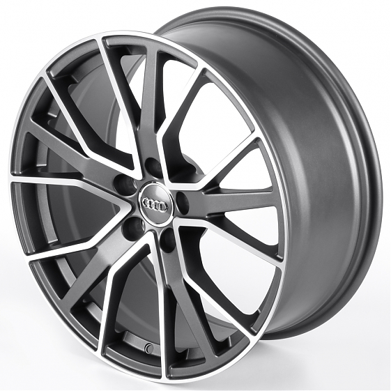 Литые диски 82188 Audi F9762-FG595 19 J8.5 ET40 5x112 66.45 графит матовый + полированные спицы: Фото 6