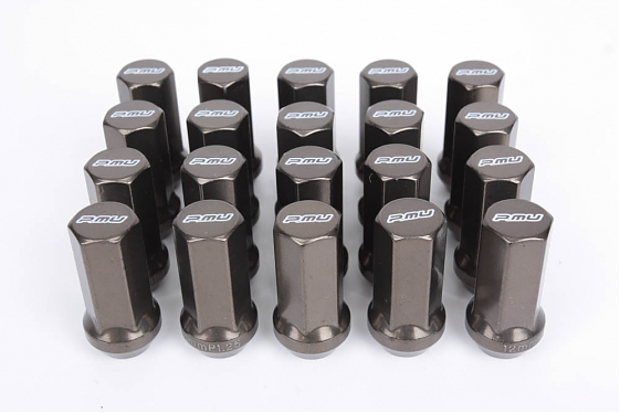 Комплект гаек 20019 PMU N086 конус 12x1,5 45mm серебро тёмное HEX 17: Фото 2