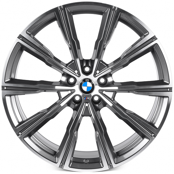 Кованые диски 0923-45 PTRACING FG560X-SL238 21 J10 ET40 5x112 66.56 графит + полированные спицы: Фото 1