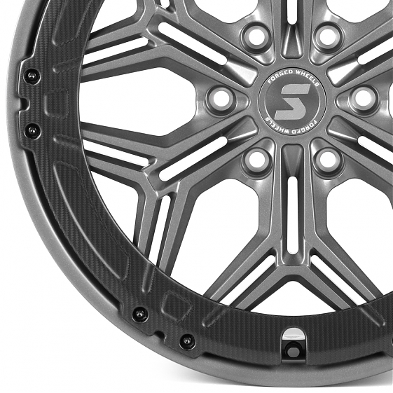 Кованые диски H240603T SKILL SV185-SK333 20 J9 ET45 6x139.7 95.1 графит матовый + карбон SFC11: Фото 2