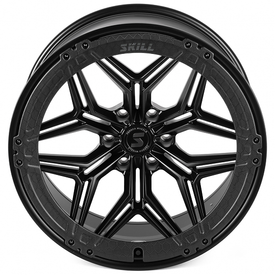 Кованые диски H240607J SKILL SV185-SB595 22 J10 ET-10 6x139.7 77.8 чёрный матовый + карбон SFC14: Фото 3