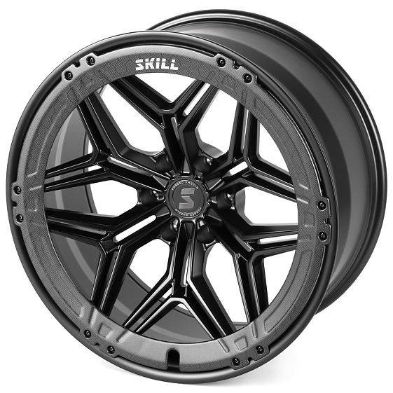 Кованые диски H240607J SKILL SV185-SB595 22 J10 ET-10 6x139.7 77.8 чёрный матовый + карбон SFC14: Фото 5