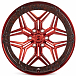 Кованые диски H260120C SKILL SV185-SB595 22 J10 ET-10 6x139.7 77.8 красный + карбон SFC09