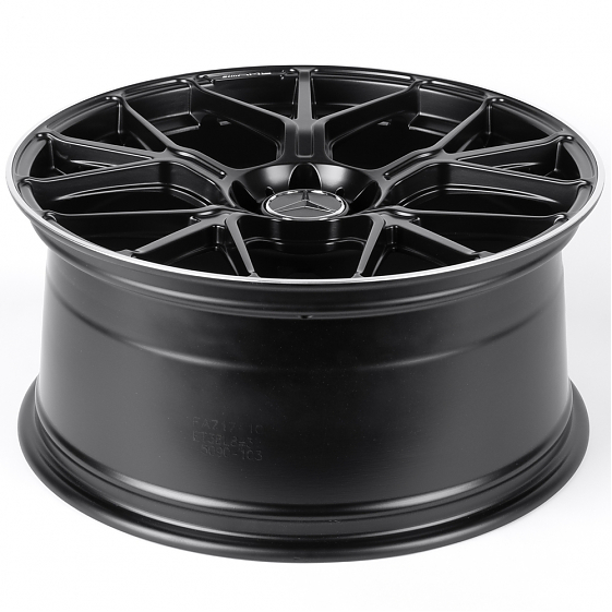 Литые диски 82547 Mercedes-Benz FA717 20 J9.5 ET38 5x112 66.6 чёрный матовый + полированный обод: Фото 7