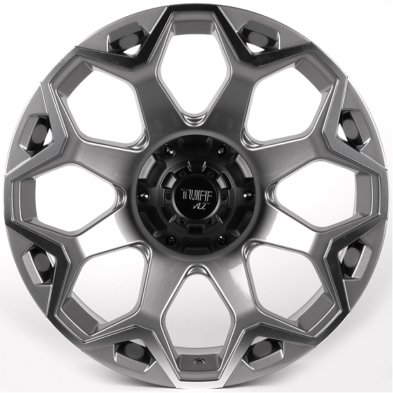 Литые диски 81412 TUFF 82743-FG466 20 J9 ET15 6x139.7 106.1 графит + полированные спицы: Фото 1