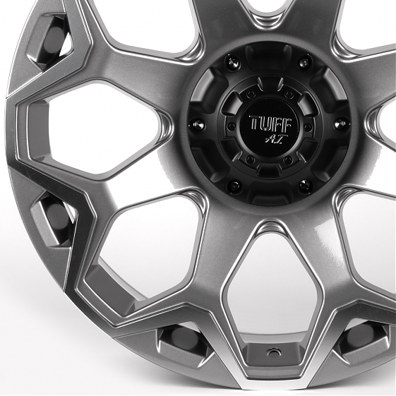 Литые диски 81412 TUFF 82743-FG466 20 J9 ET15 6x139.7 106.1 графит + полированные спицы: Фото 2