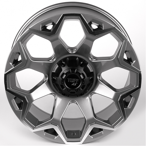 Литые диски 81412 TUFF 82743-FG466 20 J9 ET15 6x139.7 106.1 графит + полированные спицы: Фото 3
