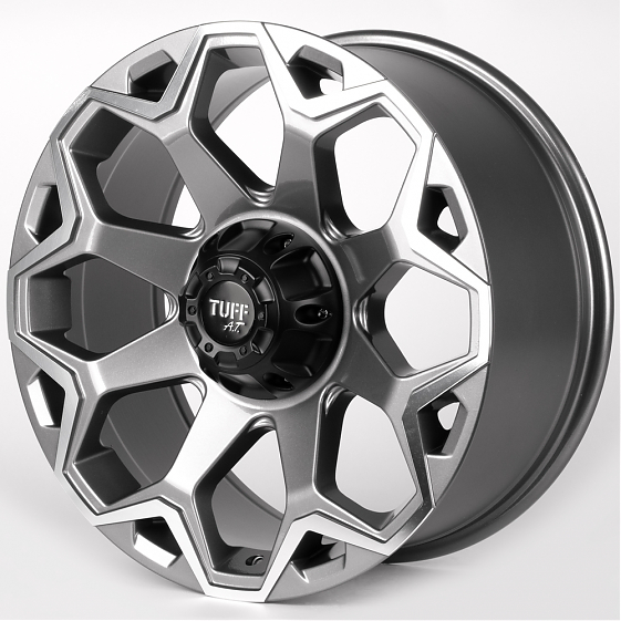 Литые диски 81412 TUFF 82743-FG466 20 J9 ET15 6x139.7 106.1 графит + полированные спицы: Фото 5