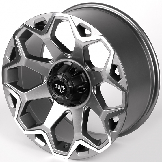 Литые диски 81412 TUFF 82743-FG466 20 J9 ET15 6x139.7 106.1 графит + полированные спицы: Фото 6