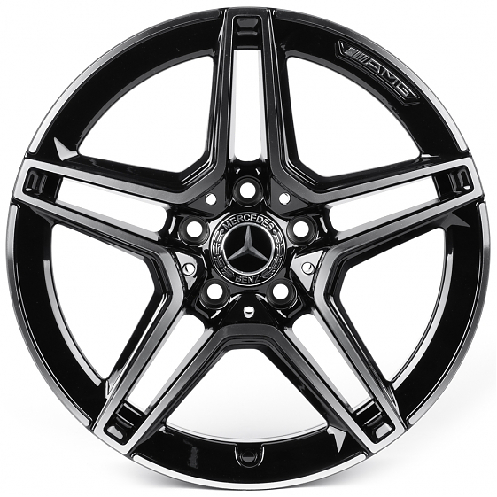Литые диски 82352 Mercedes-Benz IV3067-FG579 18 J8 ET36 5x112 66.5 чёрный глянцевый + полированные с: Фото 1