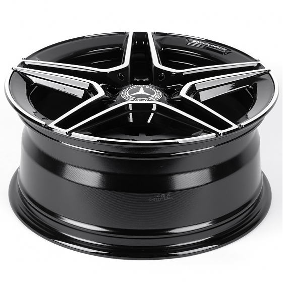 Литые диски 82352 Mercedes-Benz IV3067-FG579 18 J8 ET36 5x112 66.5 чёрный глянцевый + полированные с: Фото 7