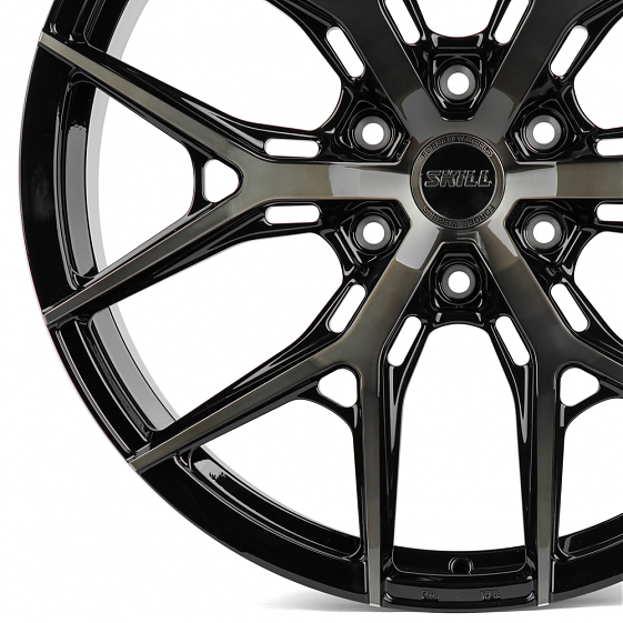 Кованые диски 230607G SKILL SV110-CS286 22 J9 ET50 6x139.7 95.1 чёрный + полированные спицы под тёмн: Фото 3