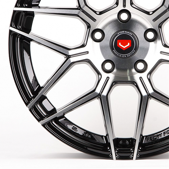 Литые диски 80517 Veemann BY06-SL042 17 J7.5 ET35 5x114.3 73.1 чёрный + полированные спицы: Фото 2