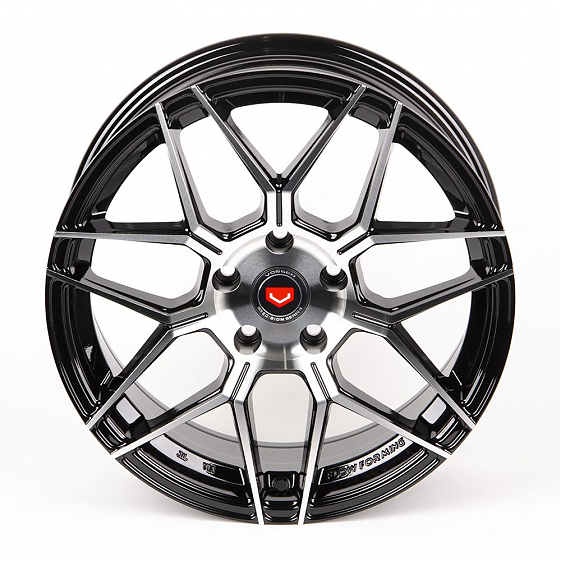 Литые диски 80517 Veemann BY06-SL042 17 J7.5 ET35 5x114.3 73.1 чёрный + полированные спицы: Фото 3