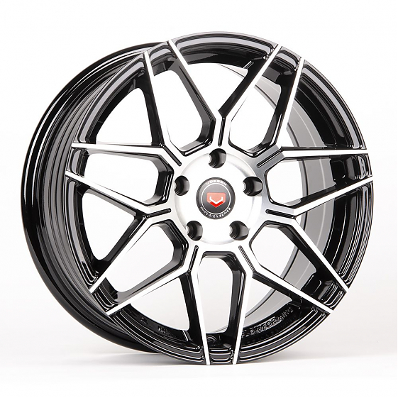 Литые диски 80517 Veemann BY06-SL042 17 J7.5 ET35 5x114.3 73.1 чёрный + полированные спицы: Фото 4