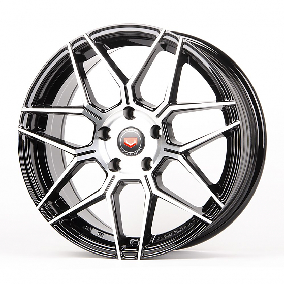 Литые диски 80517 Veemann BY06-SL042 17 J7.5 ET35 5x114.3 73.1 чёрный + полированные спицы: Фото 5