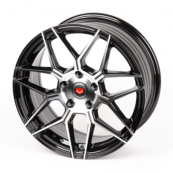Литые диски 80517 Veemann BY06-SL042 17 J7.5 ET35 5x114.3 73.1 чёрный + полированные спицы: Фото 6