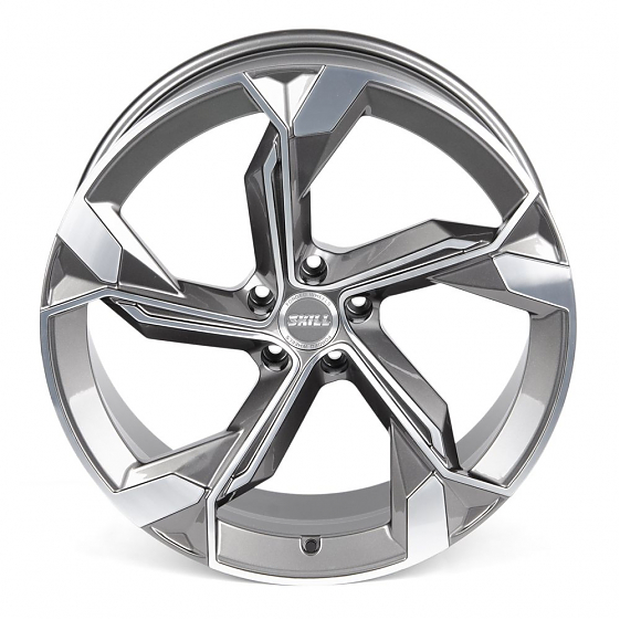 Кованые диски 230626V SKILL SL089-SK199 21 J9.5 ET31 5x112 66.5 графит глянцевый + полированные спиц: Фото 3