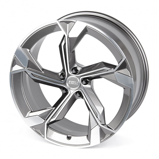 Кованые диски 230626V SKILL SL089-SK199 21 J9.5 ET31 5x112 66.5 графит глянцевый + полированные спиц: Фото 6
